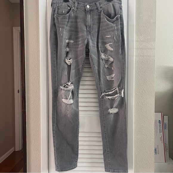 H&M Gray Skinny Distressed Jeans - Picture 1 of 8